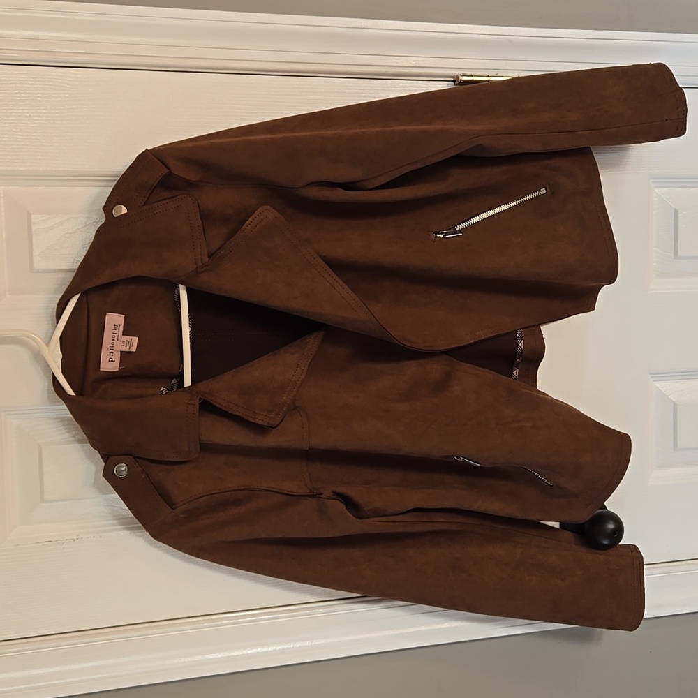 PHILOSOPHY Brown jacket size large worn once